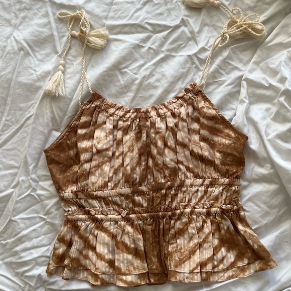 Ulla Johnson Rio Tie Dye Tank in Sand sz 8 - Picture 5 of 5